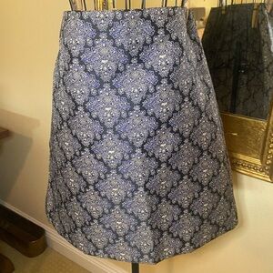 Elegant Blue Patterned Women's Skirt